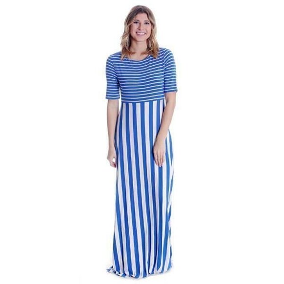 Matilda Jane Striped The Road Ahead Maxi Dress - Picture 1 of 6
